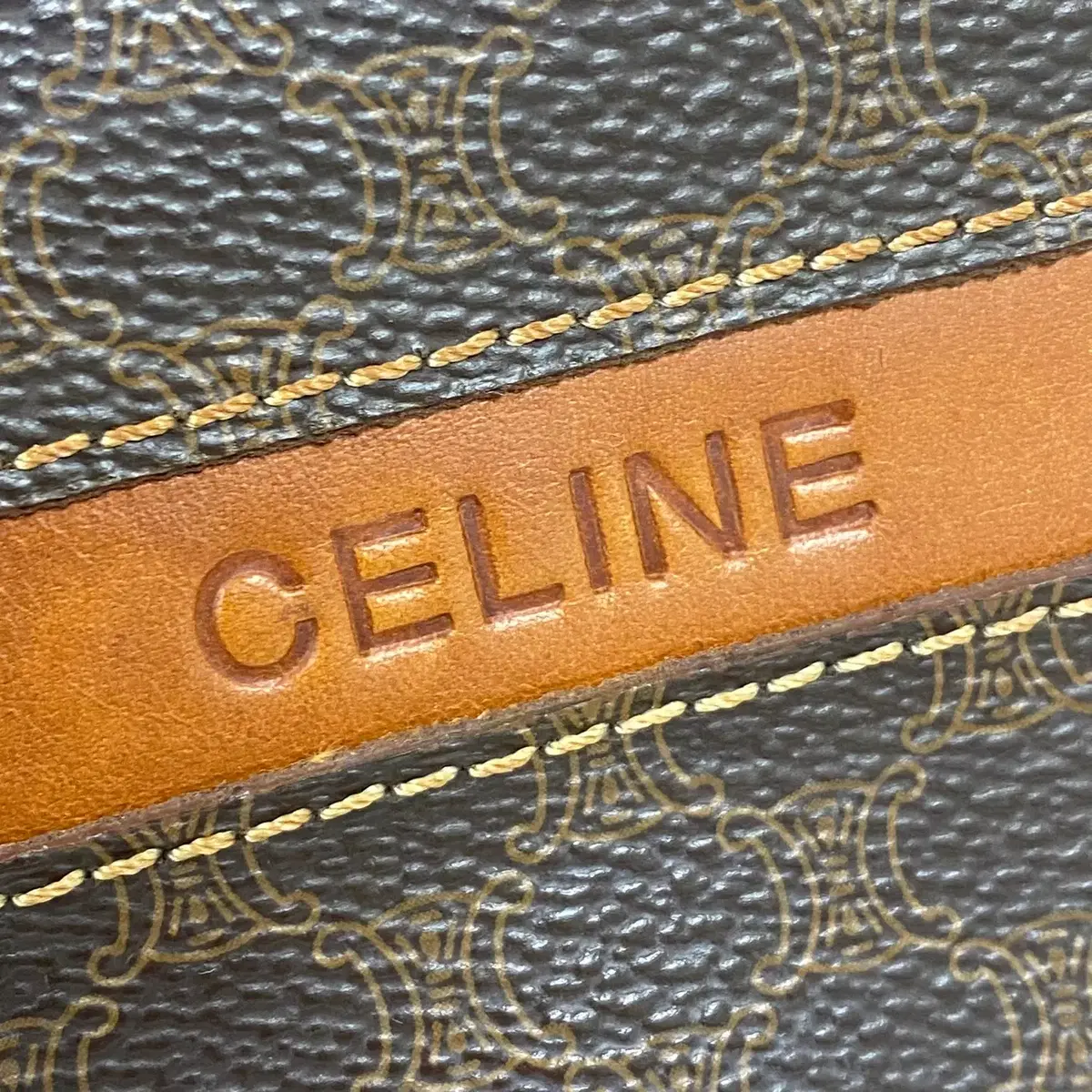 CELINE / 빈티지 셀린느 브라운 마카담 블라종 미니 백팩