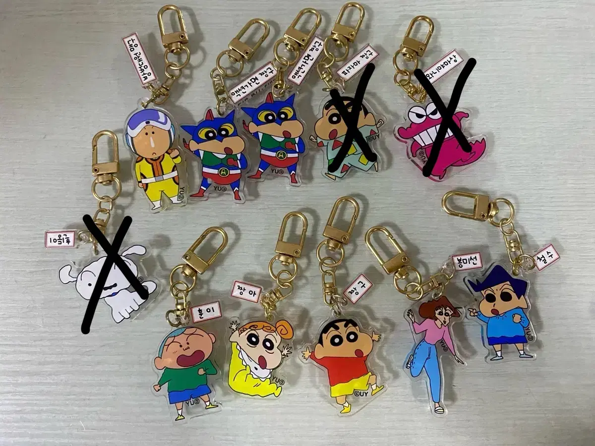 짱구 acrylic keyring (훈이액션가면짱아봉미선whitebloodblindguchocobee철수등등)