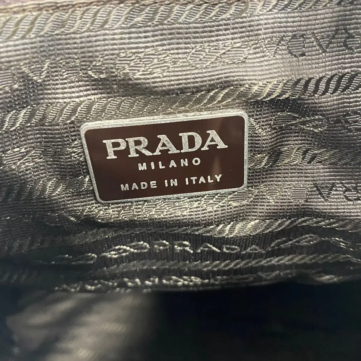 PRADA / 빈티지 프라다 카키 포코노 삼각로고 나일론 백팩