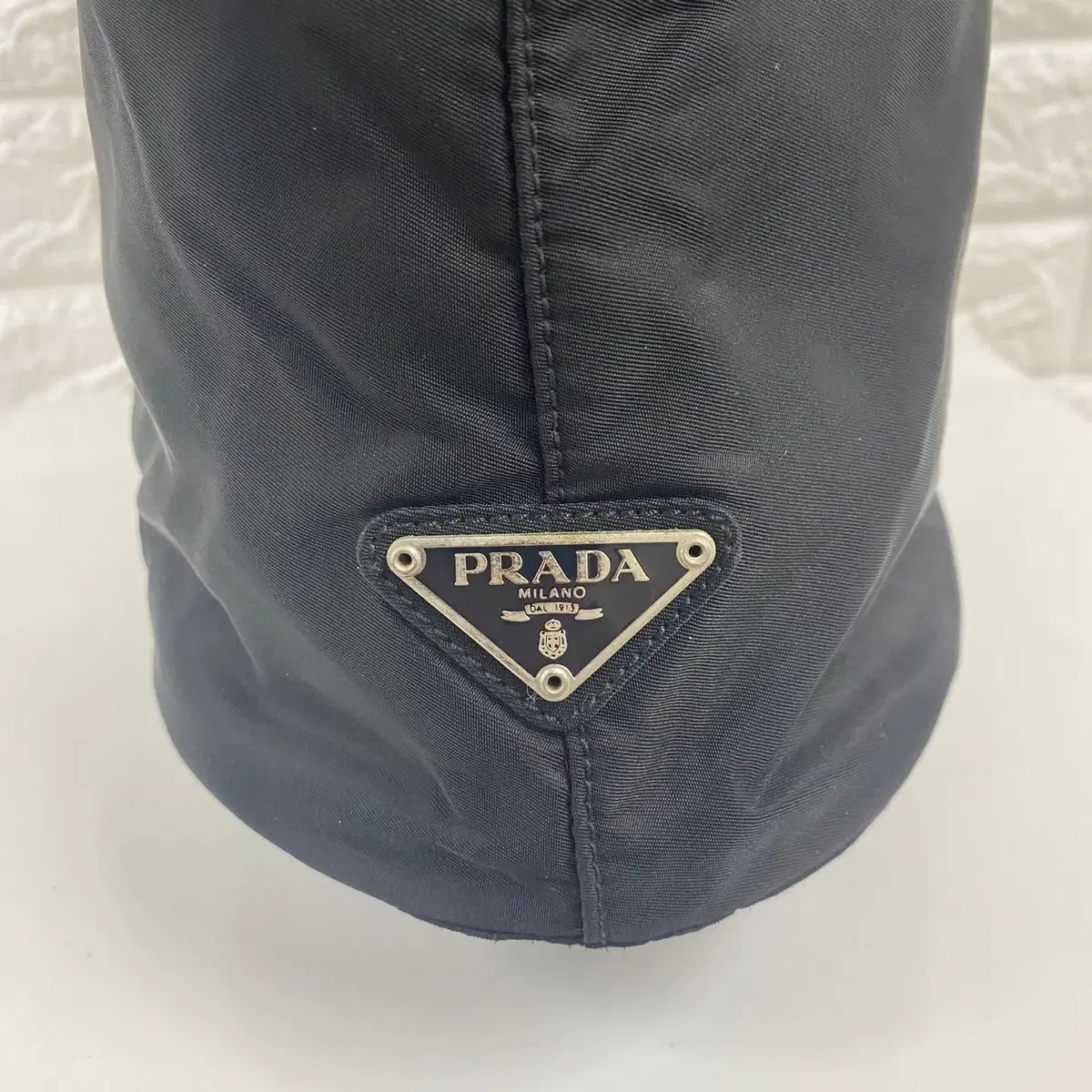 PRADA / 빈티지 프라다 삼각로고 포코노 블랙 나일론 토트백