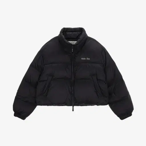 (W) Matengkim Taped Puffer Down Jumper Black