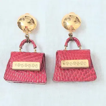 레드 핸드백 모양 귀찌 여성용