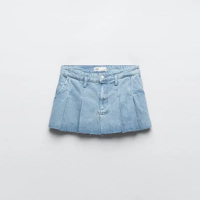 Zara 자라 zw the mini skirt 데님 미니 플리츠 스커트