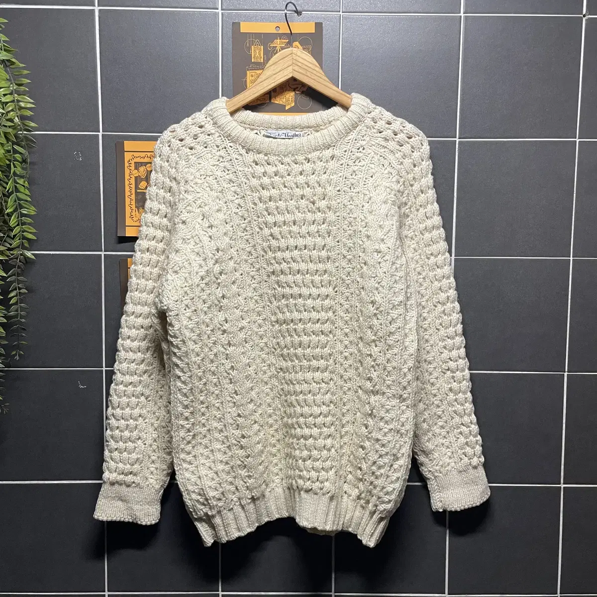 Fisherman knit 아일랜드 생산 피셔맨 울100 니트