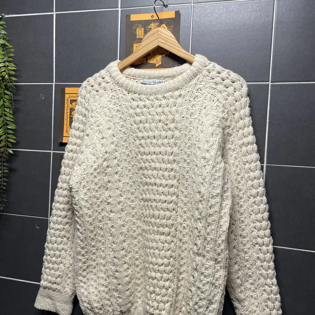 Fisherman knit 아일랜드 생산 피셔맨 울100 니트