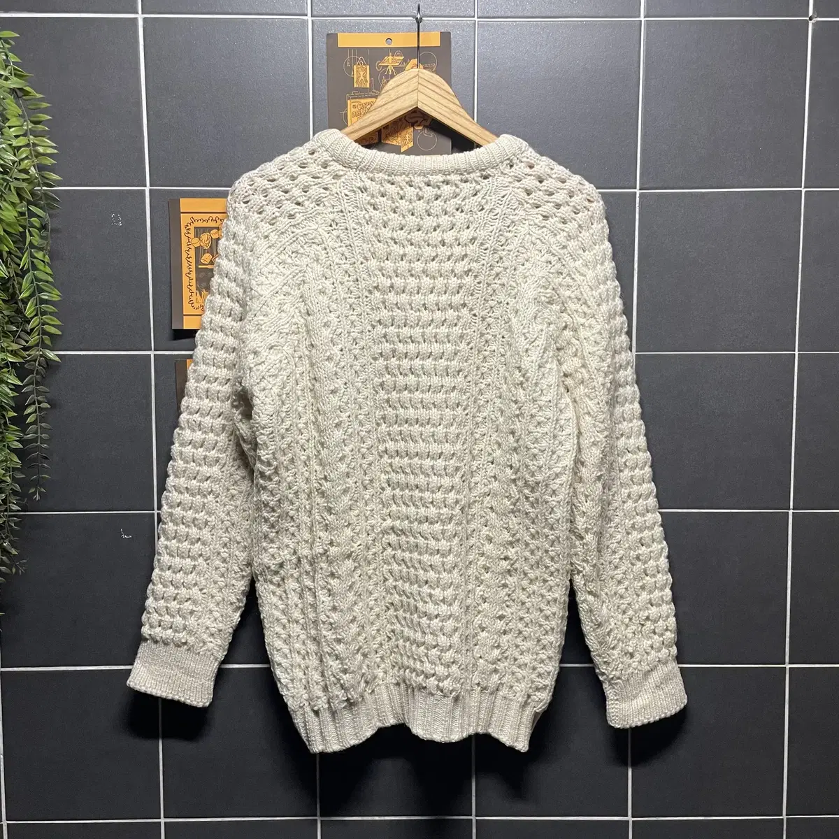 Fisherman knit 아일랜드 생산 피셔맨 울100 니트