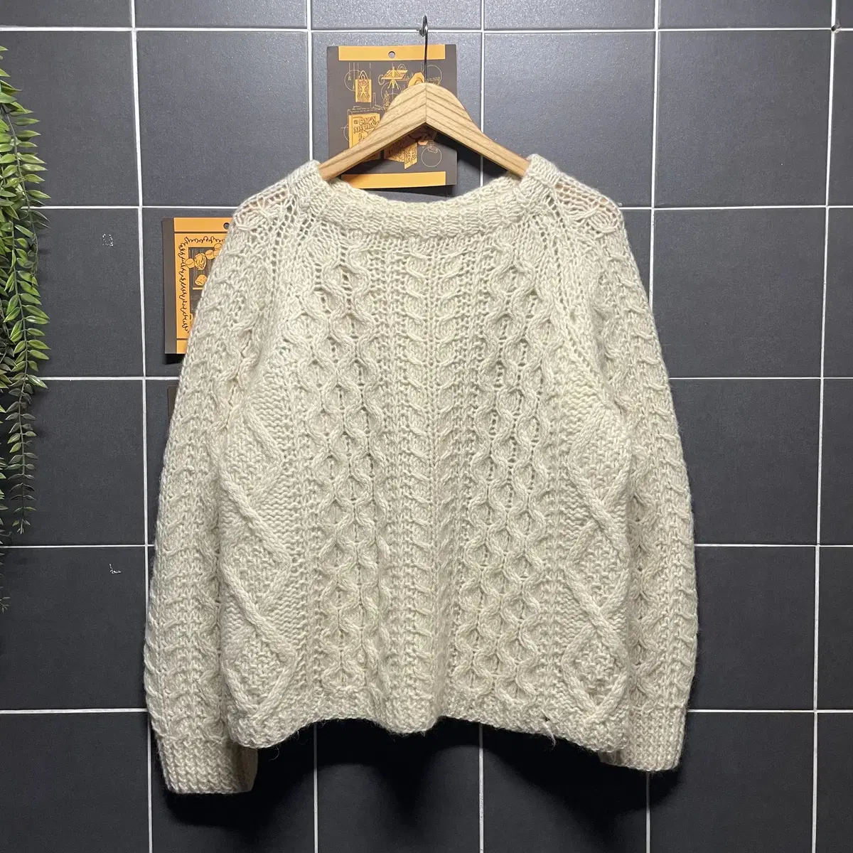 Fisherman knit 피셔맨 울100 니트