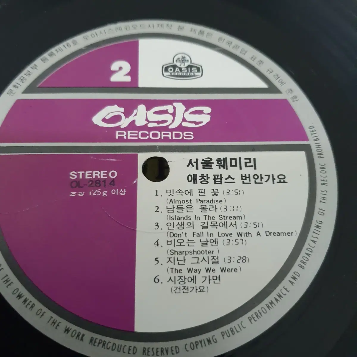 서울패밀리 애창팝스 번안가요 LP  1987    이제는