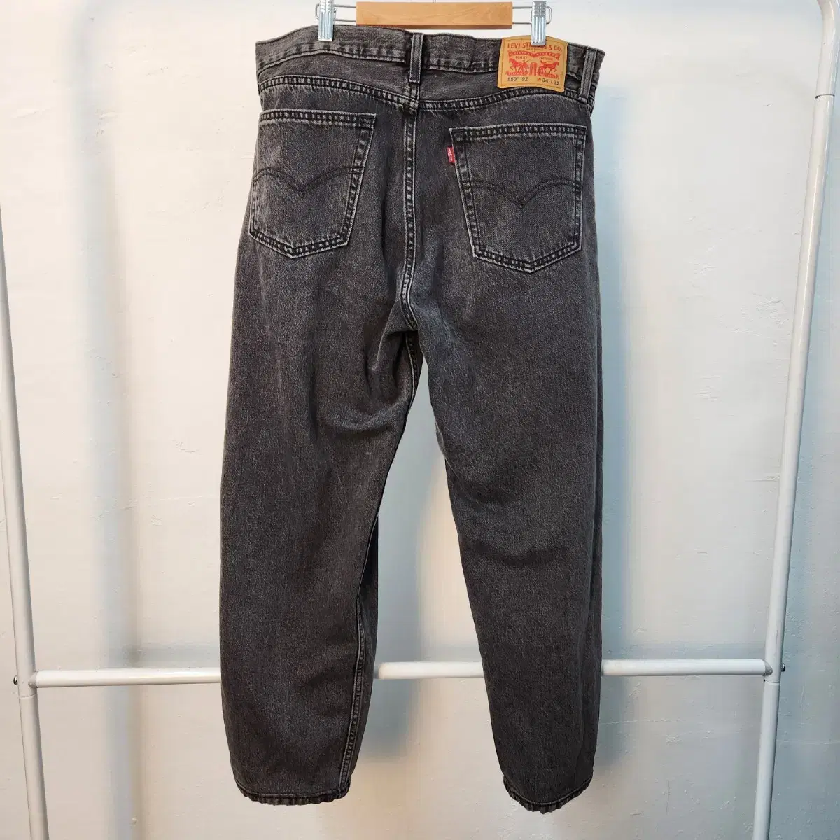 Levis 92' 리바이스 550 흑청 데님 바지 w34/l32