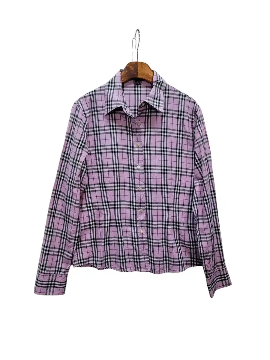 Genuine Burberry pink check fine cotton kara shirt