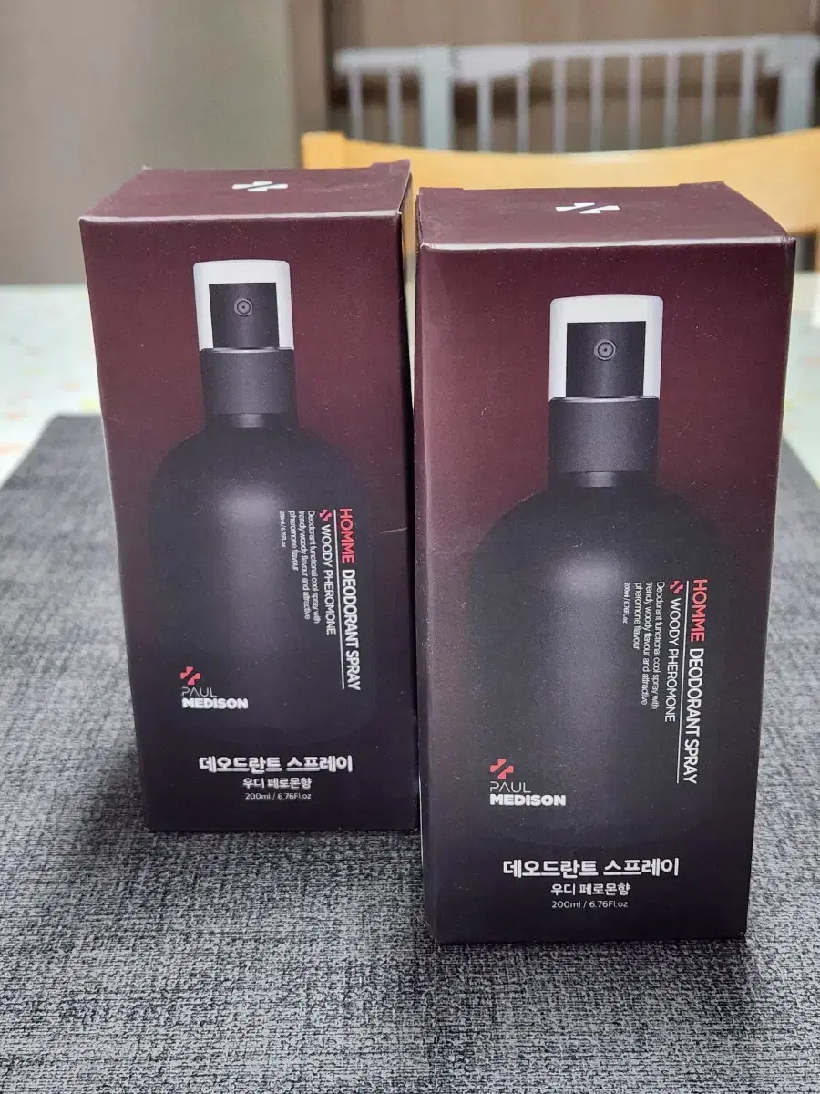 폴메디슨 옴므 데오드란트 퍼퓸 스프레이 우디페로몬향 200ml 2개 일괄