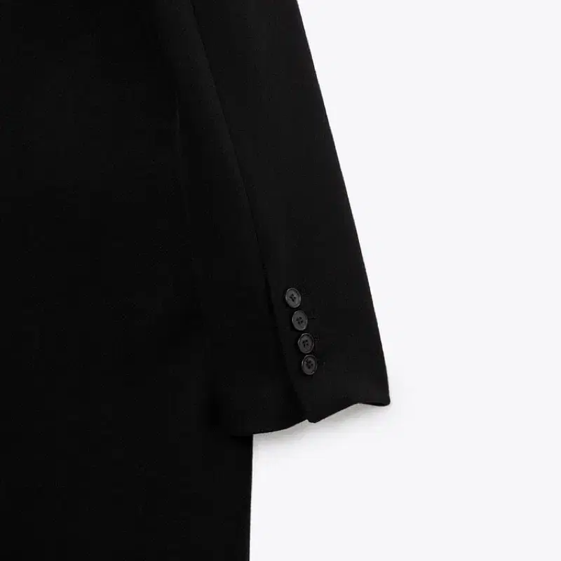 Zara 자라 울 블렌드 매니시 롱 코트 블랙 만테코 m