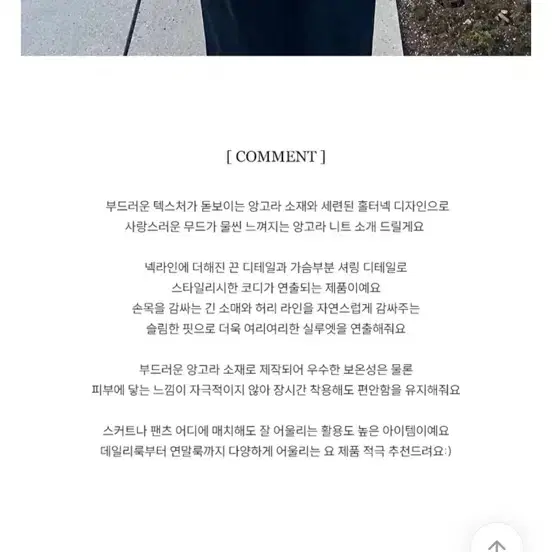 영앤리치 앙고라 홀터넥 니트