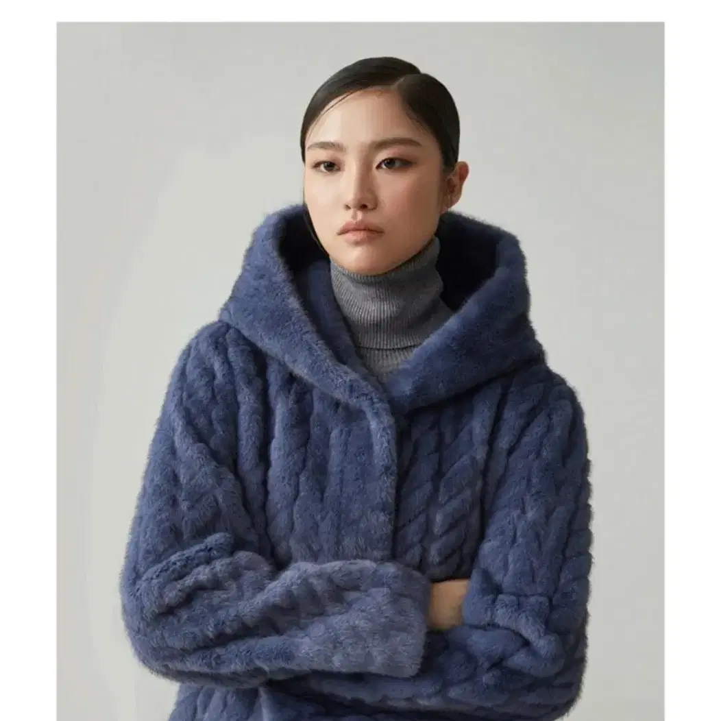 폴앤조 24FW Faux 세이블 퍼 롱코트 88사이즈