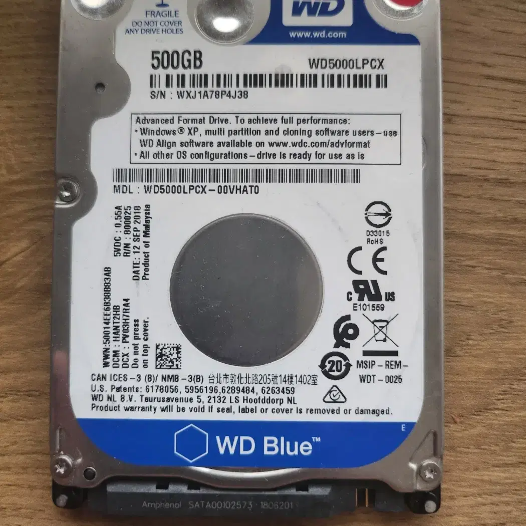 (WD) MOBILE Blue / 500GB / 노트북용