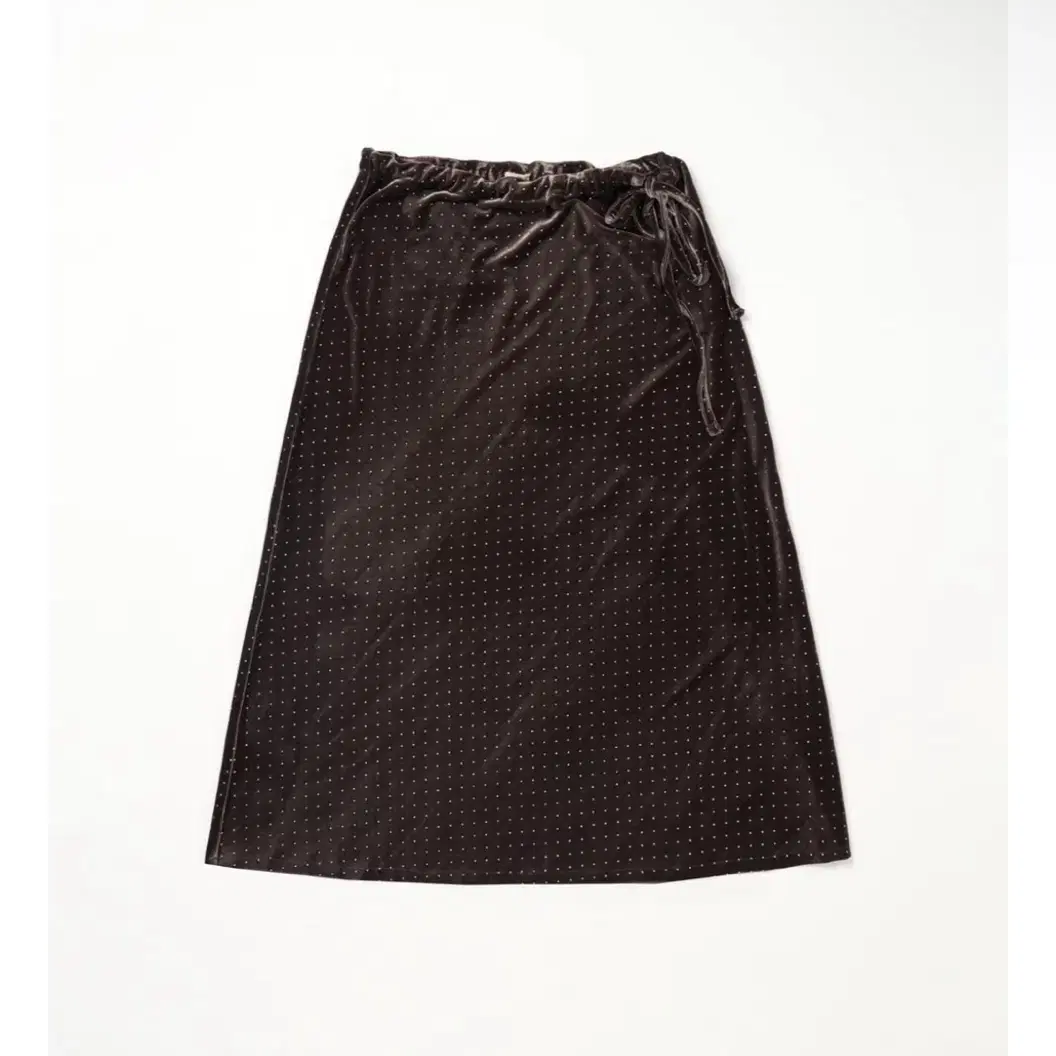 비아플레인 VIA NERI STRAP VELVET SKIRT