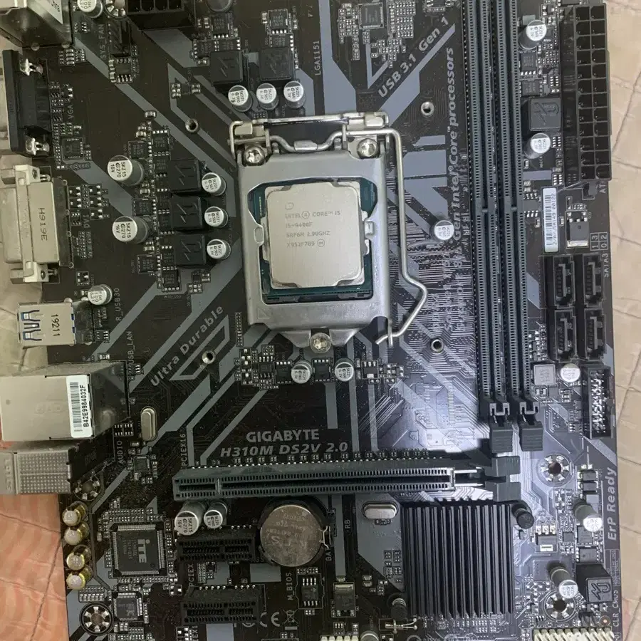 인텔 i5 9400f cpu + H310M 메인보드 셋 팝니다