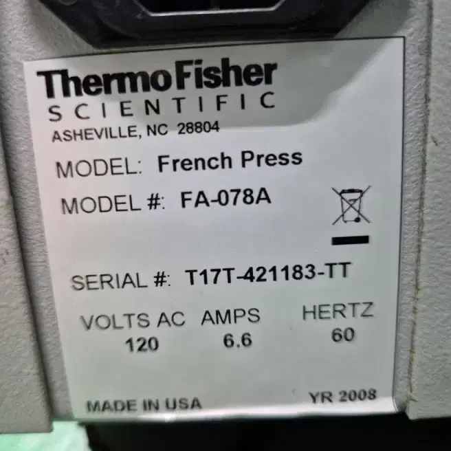 Thermo French Press Cell Disrupter FA-07