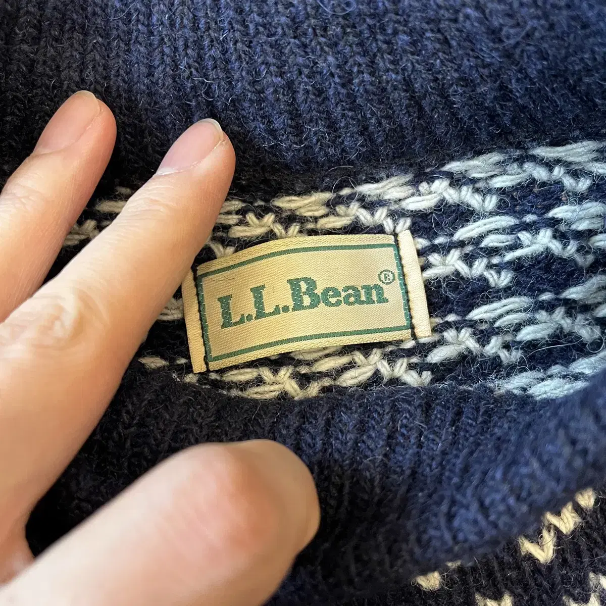 90년대 미국 생산 l.l.bean 엘엘빈 버드아이 니트