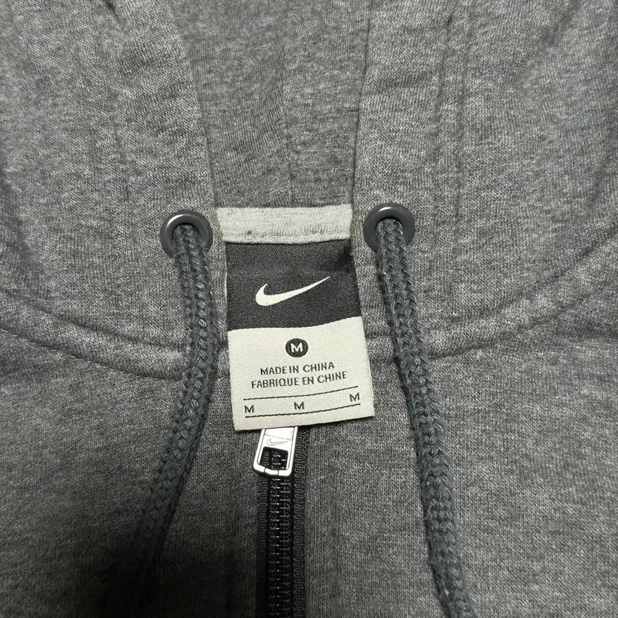 Nike 올드스쿨 빅로고 그레이 레드 후드 집업 M