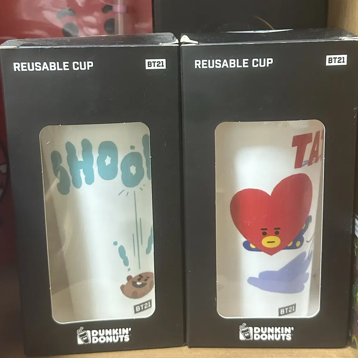 BTS bts suga/v BT21 Dunkin' Reusable Cup