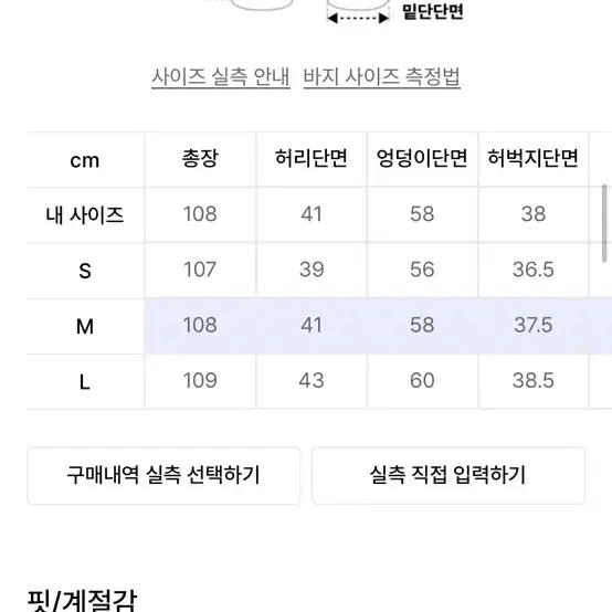 남성 의류 데님바지 4개