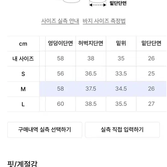 남성 의류 데님바지 4개