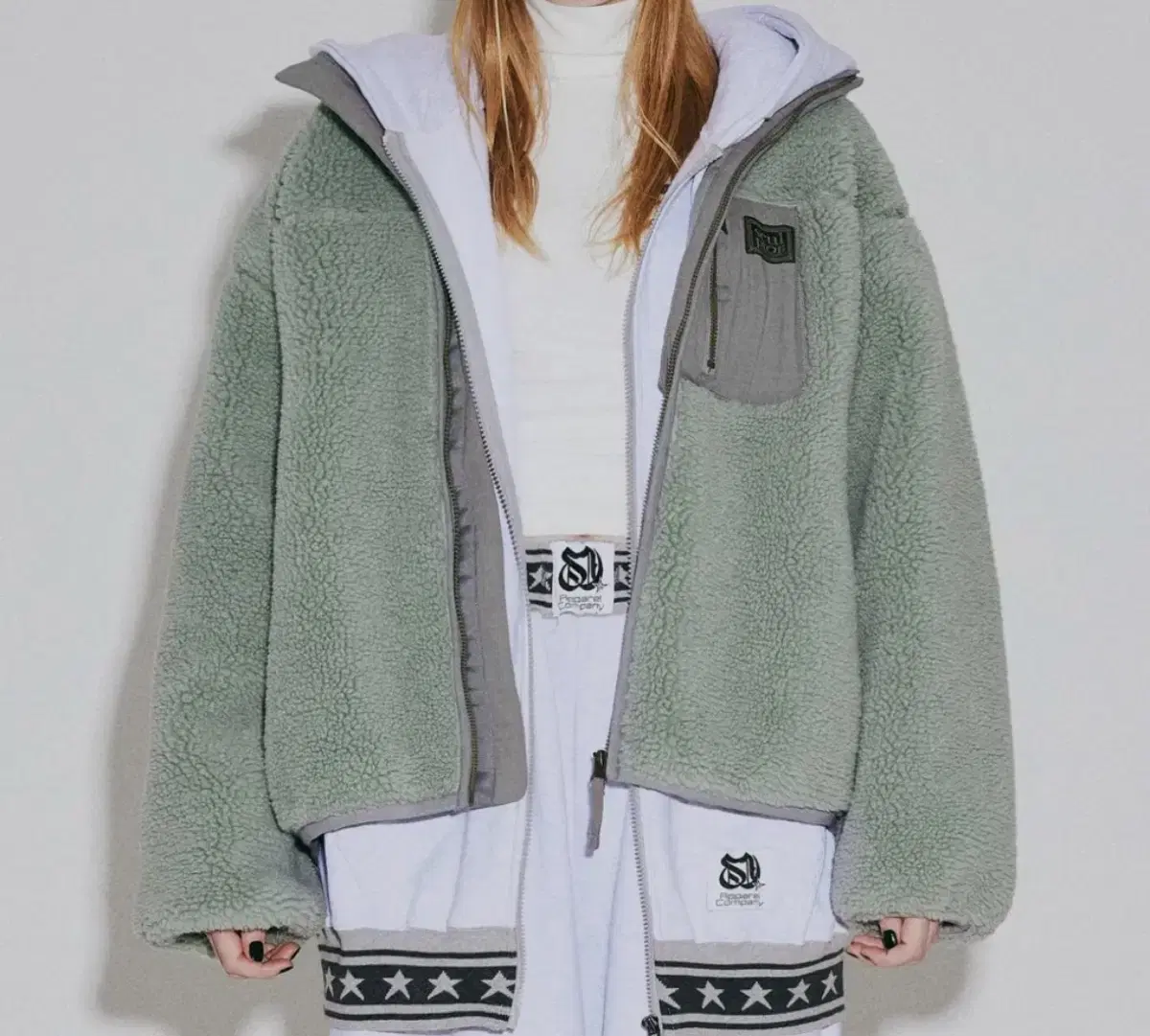 스컬프터 Comfy Sherpa Jacket Sage