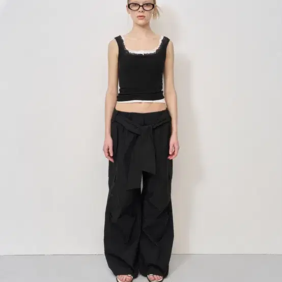 엘씨디씨 LCDC KNOT-DETAIL WIDE TROUSERS(SS)