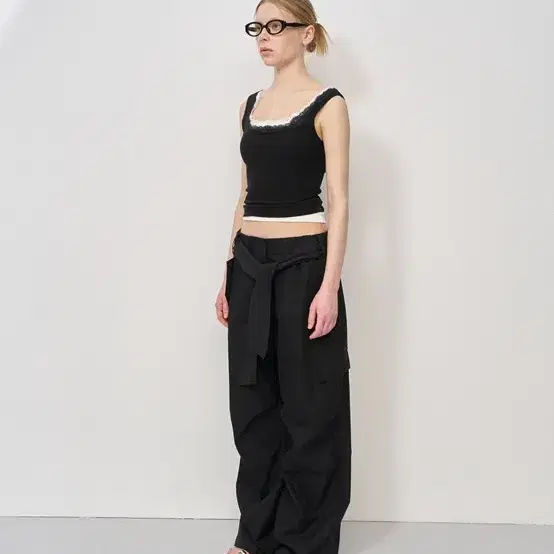 엘씨디씨 LCDC KNOT-DETAIL WIDE TROUSERS(SS)