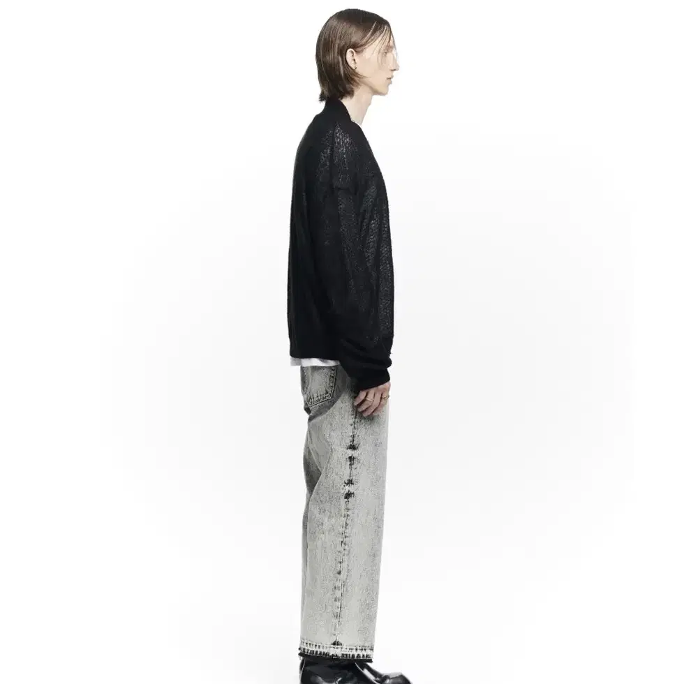 메종미네드 cropped straight denim trousers 50