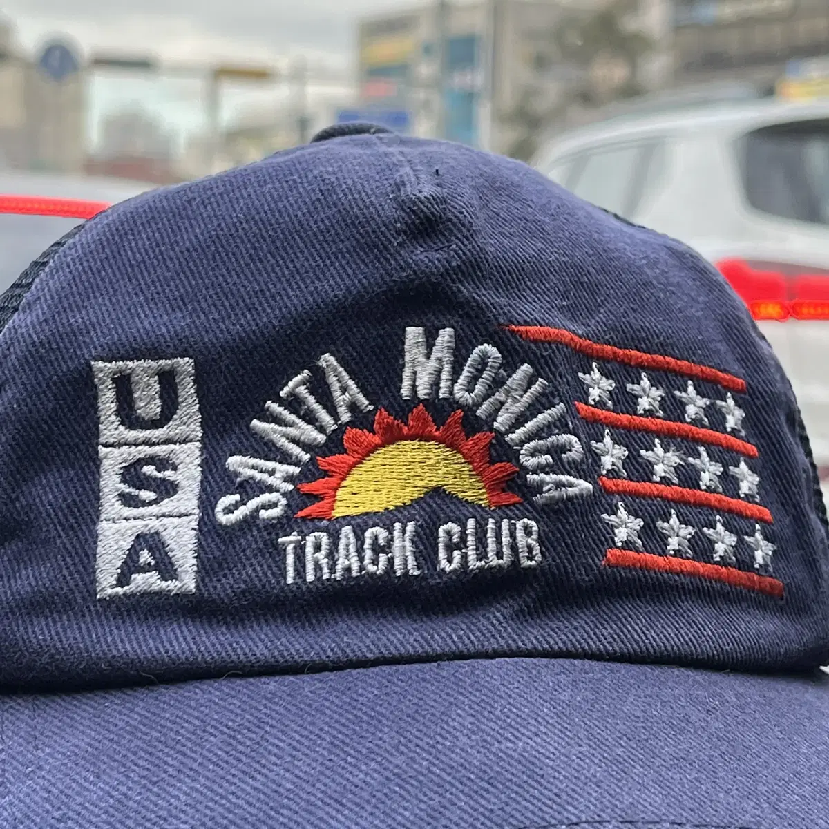 SANTA MONICA TRACK CLUB vtg Trucker cap