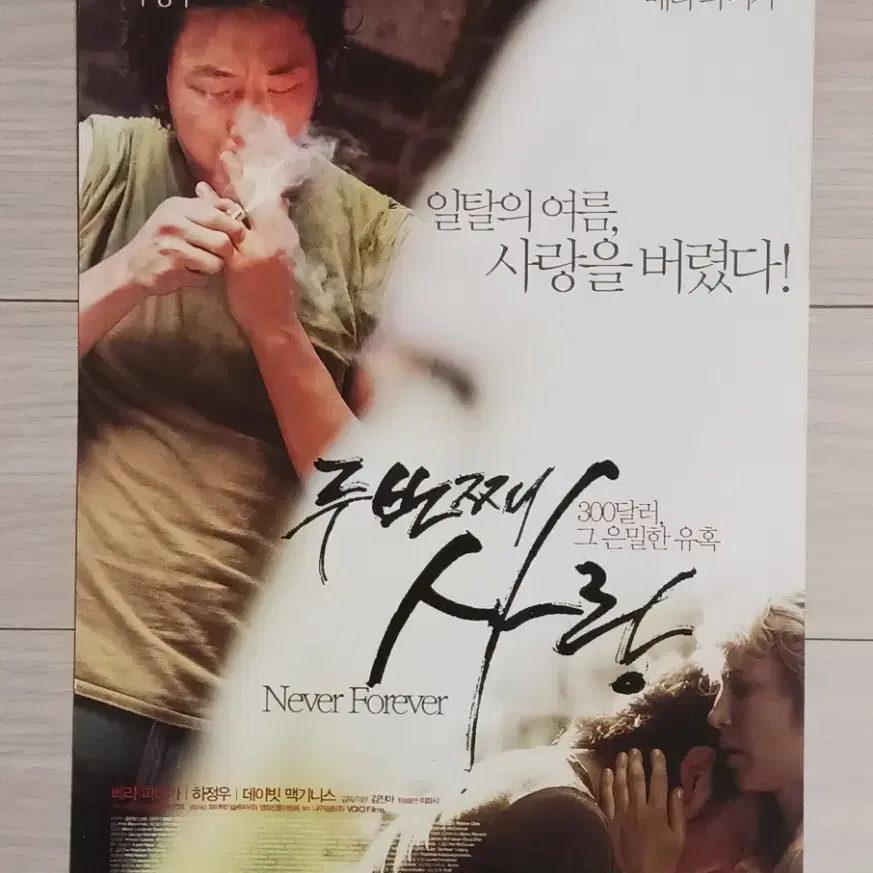 베라파미가 하정우 데이비드맥기니스 두번째사랑(2007년)전단지