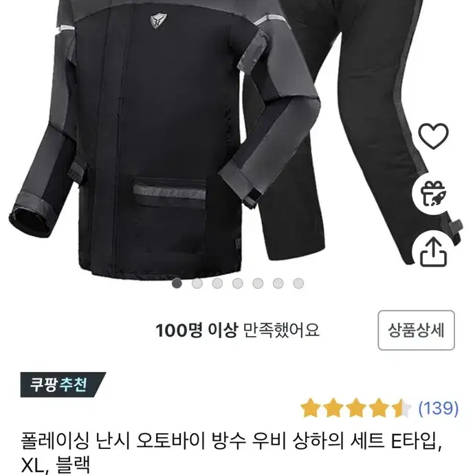 오토바이 우비 세트 판매합니다 우의. 2xl