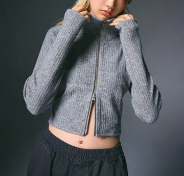 [X-girl]DOUBLE ZIP UP COMPACT CARDIGAN