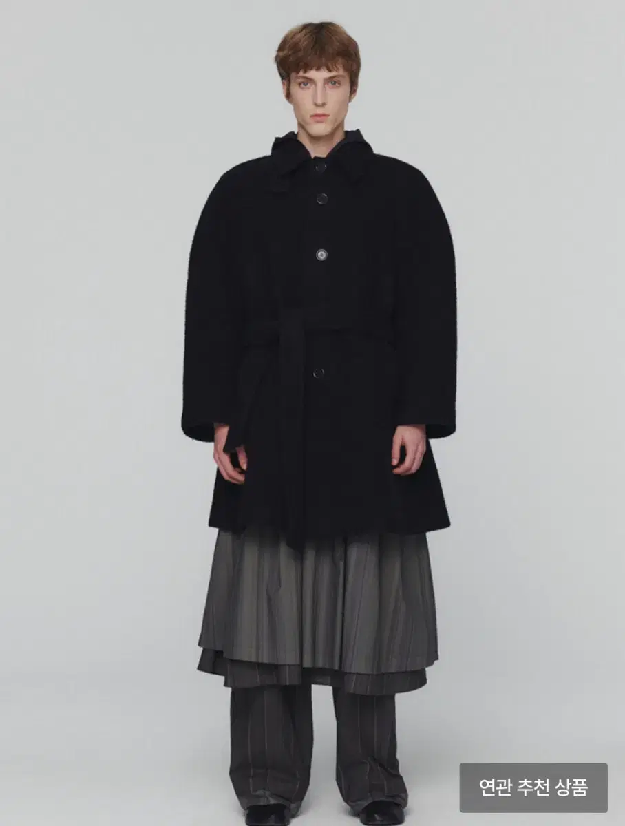 아모멘토 맨 ALPACA RAGLAN COAT BLACK