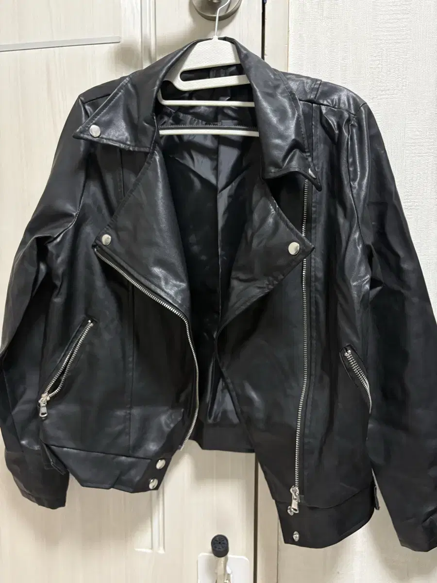 Abby Zigzag Leather Jacket Jumper Zip Up