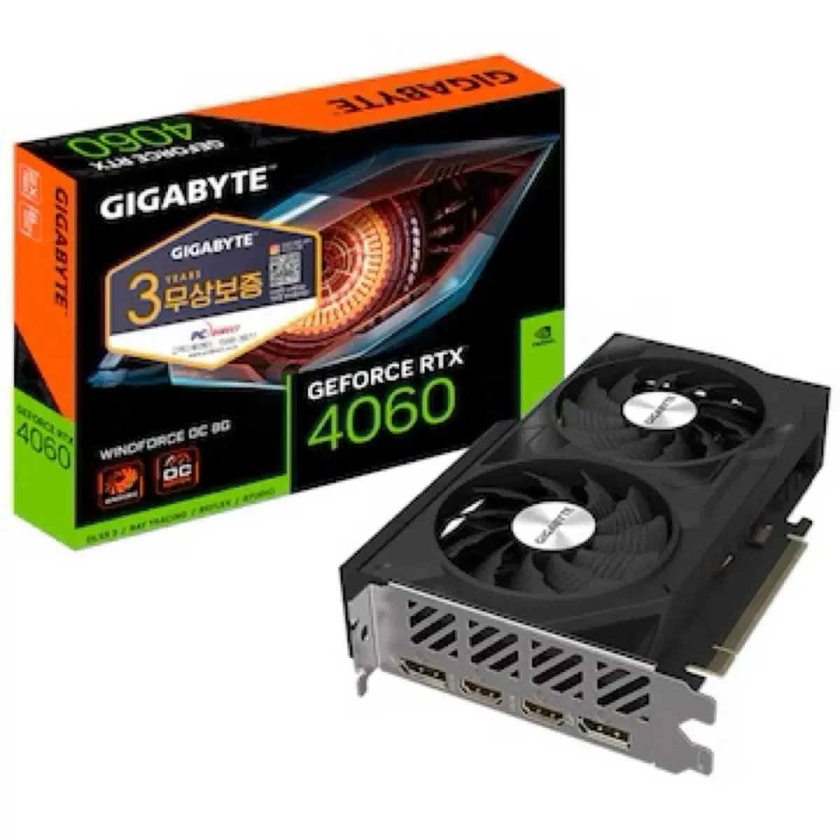 GIGABYTE 지포스 RTX 4060 WINDFORCE OC D6 8G