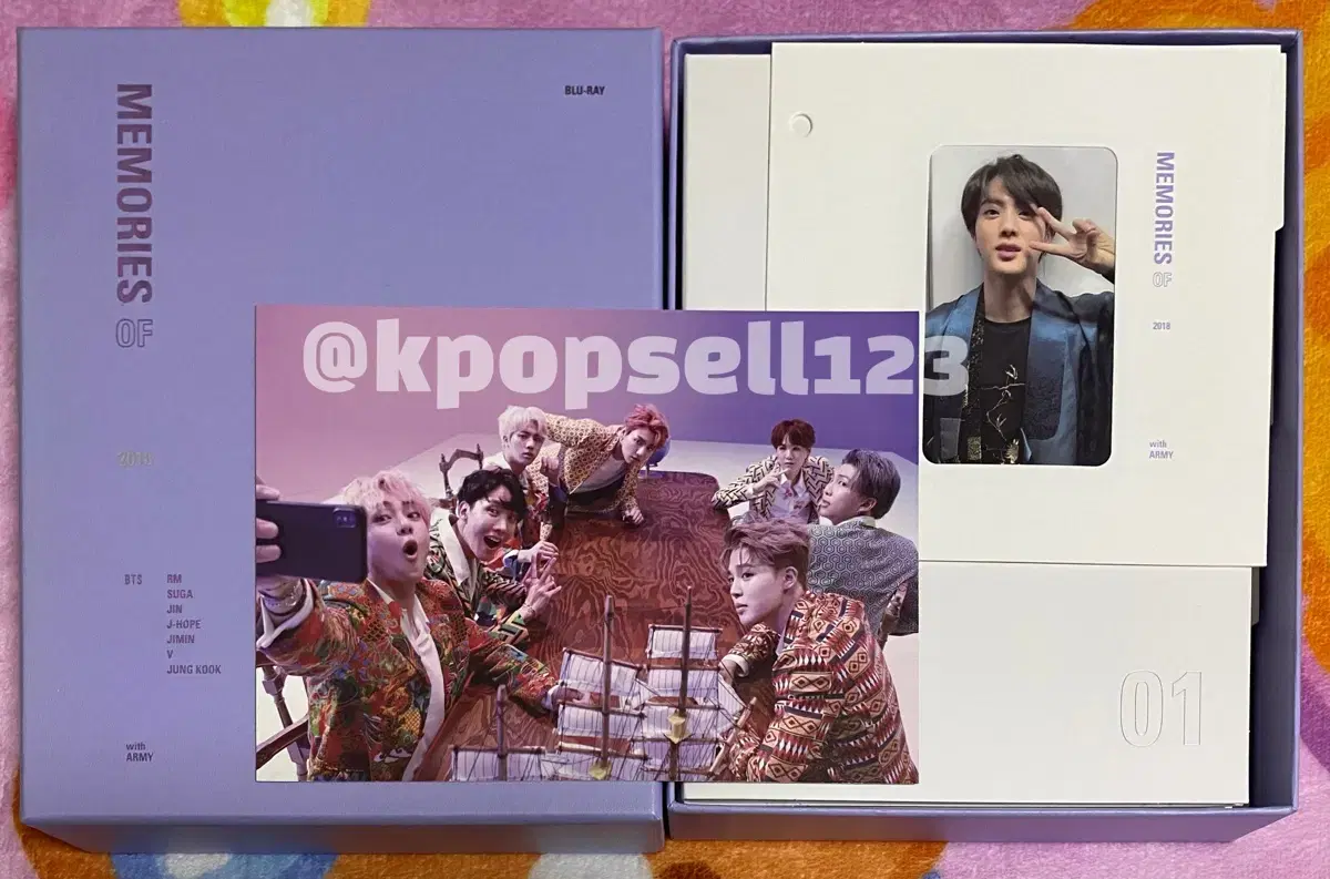 방탄 bts 18 메모리즈 블루레이 18블레 석진 포카 dvd