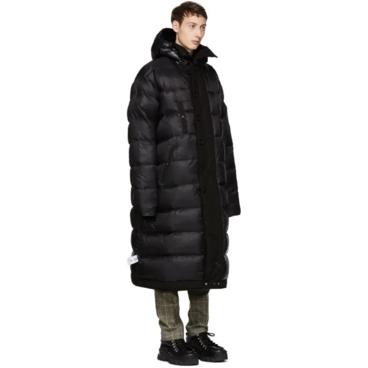 [M] R13 black long anorak puffer jacket