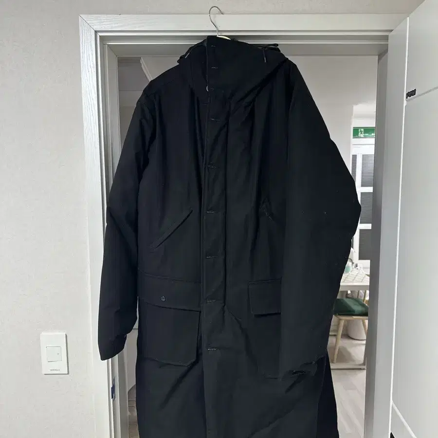 [M] R13 black long anorak puffer jacket