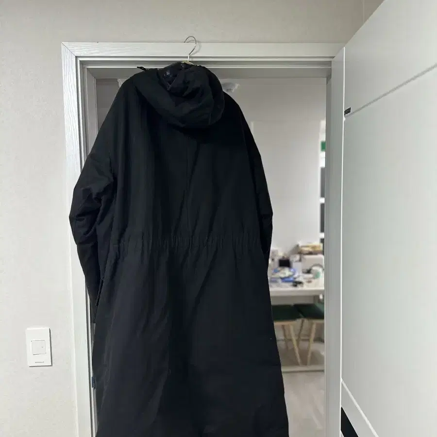 [M] R13 black long anorak puffer jacket