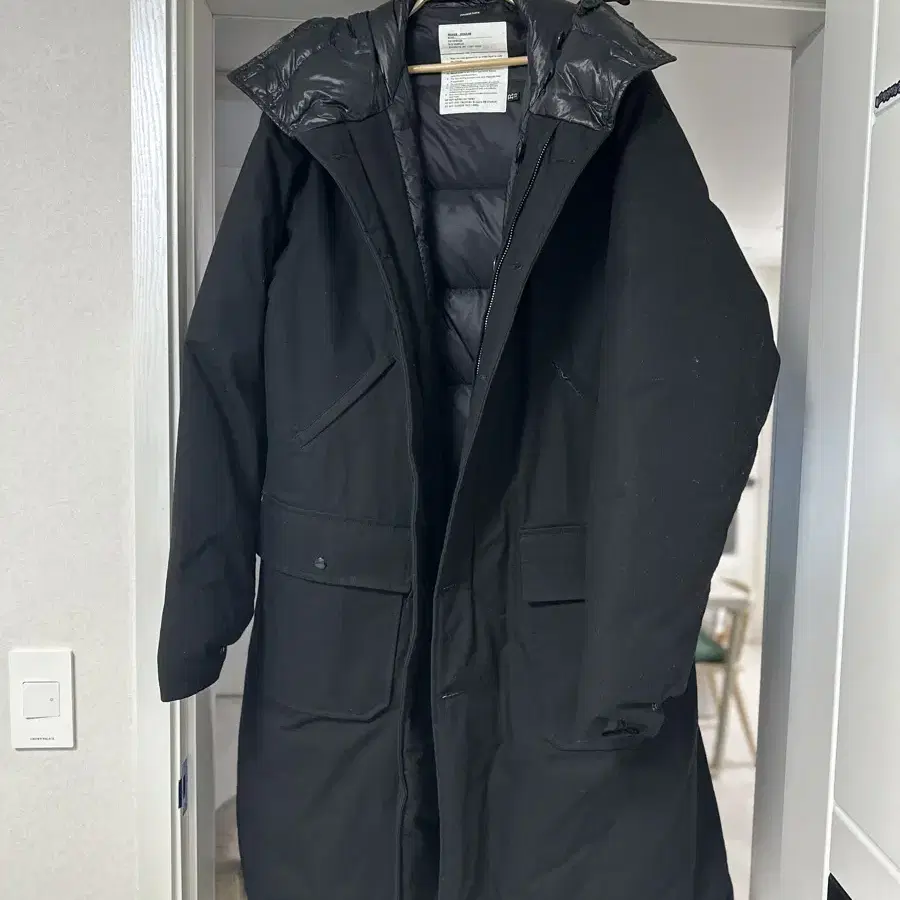 [M] R13 black long anorak puffer jacket