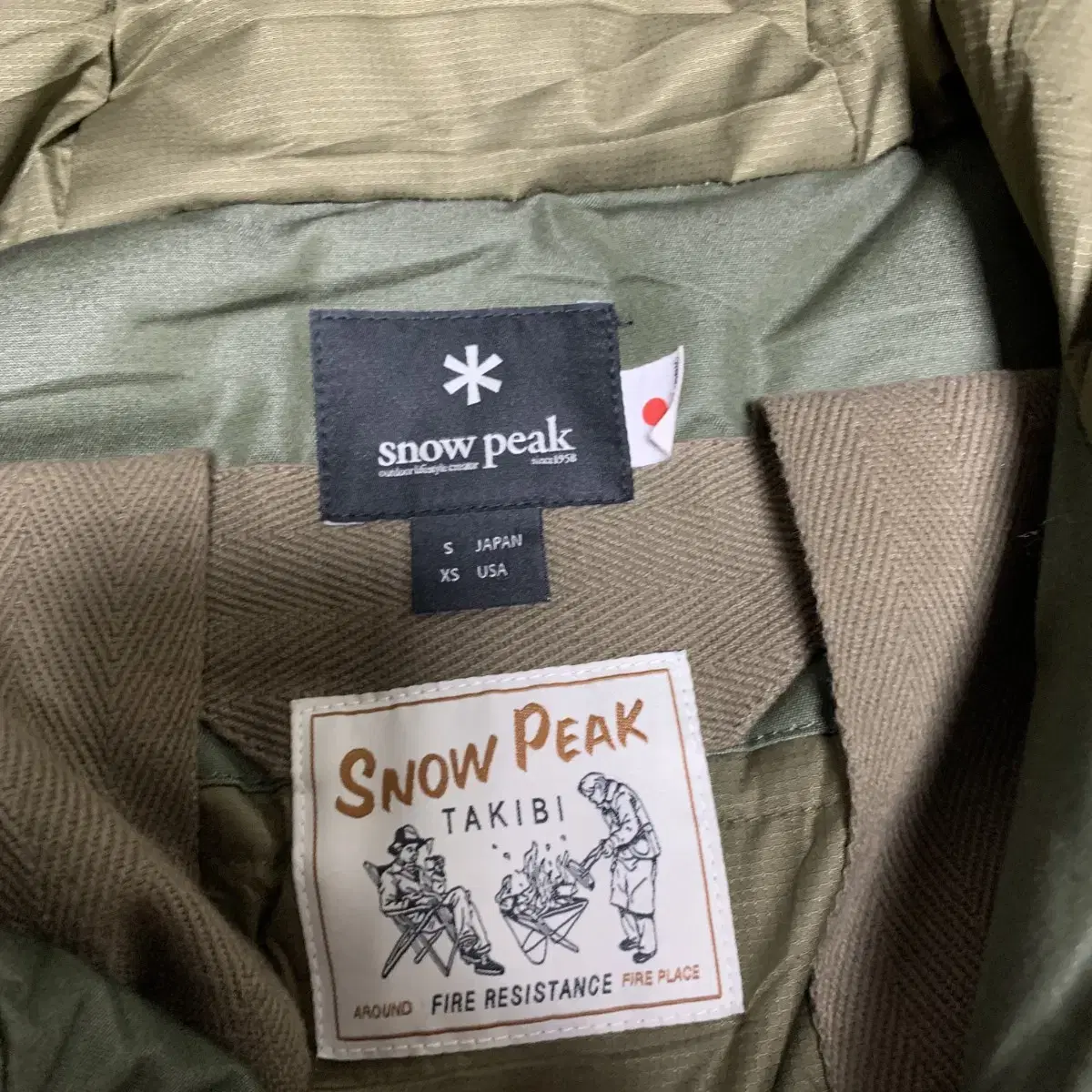 S) Snowpeak 스노우픽 오리털 야상 패딩 파카