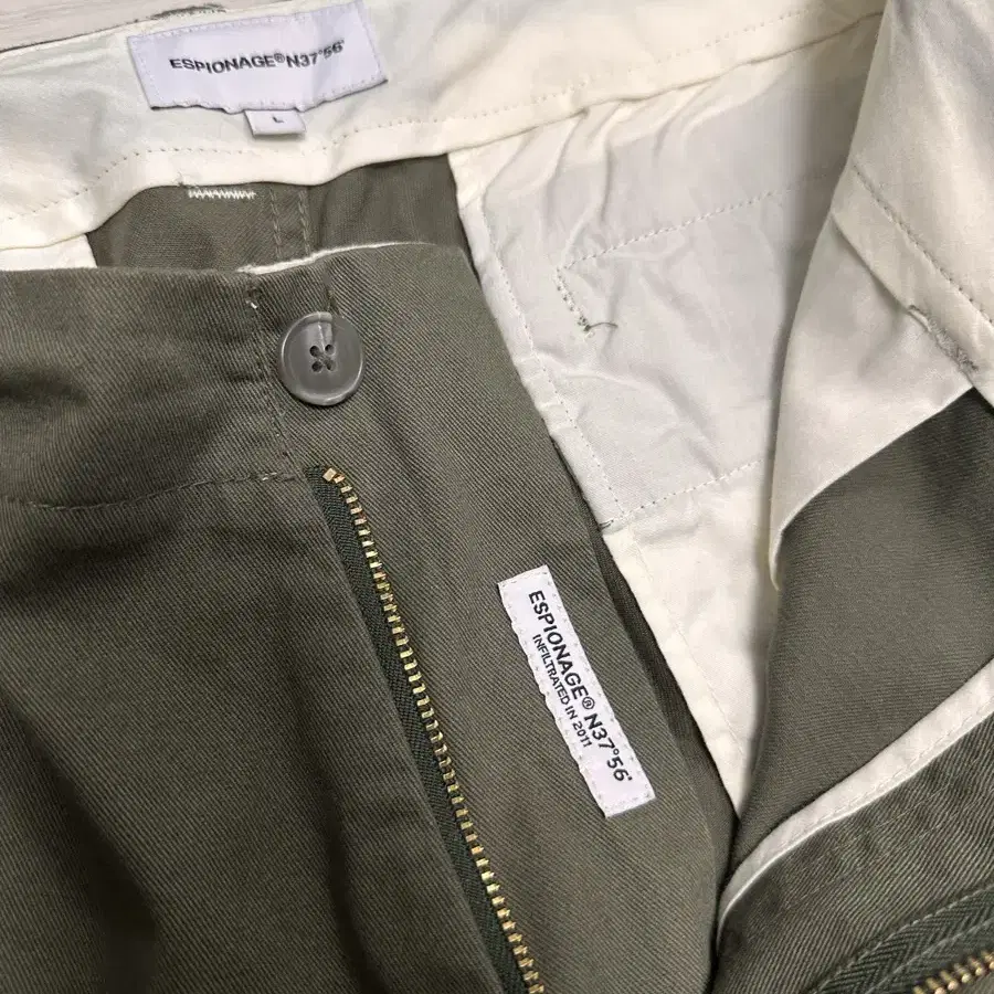 에스피오나지 Wide Officer Pants Grey Olive L사이