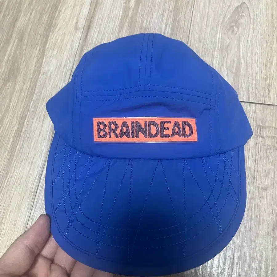 브레인데드 brain dead 5 패널 롱빌 캡 OS 블루