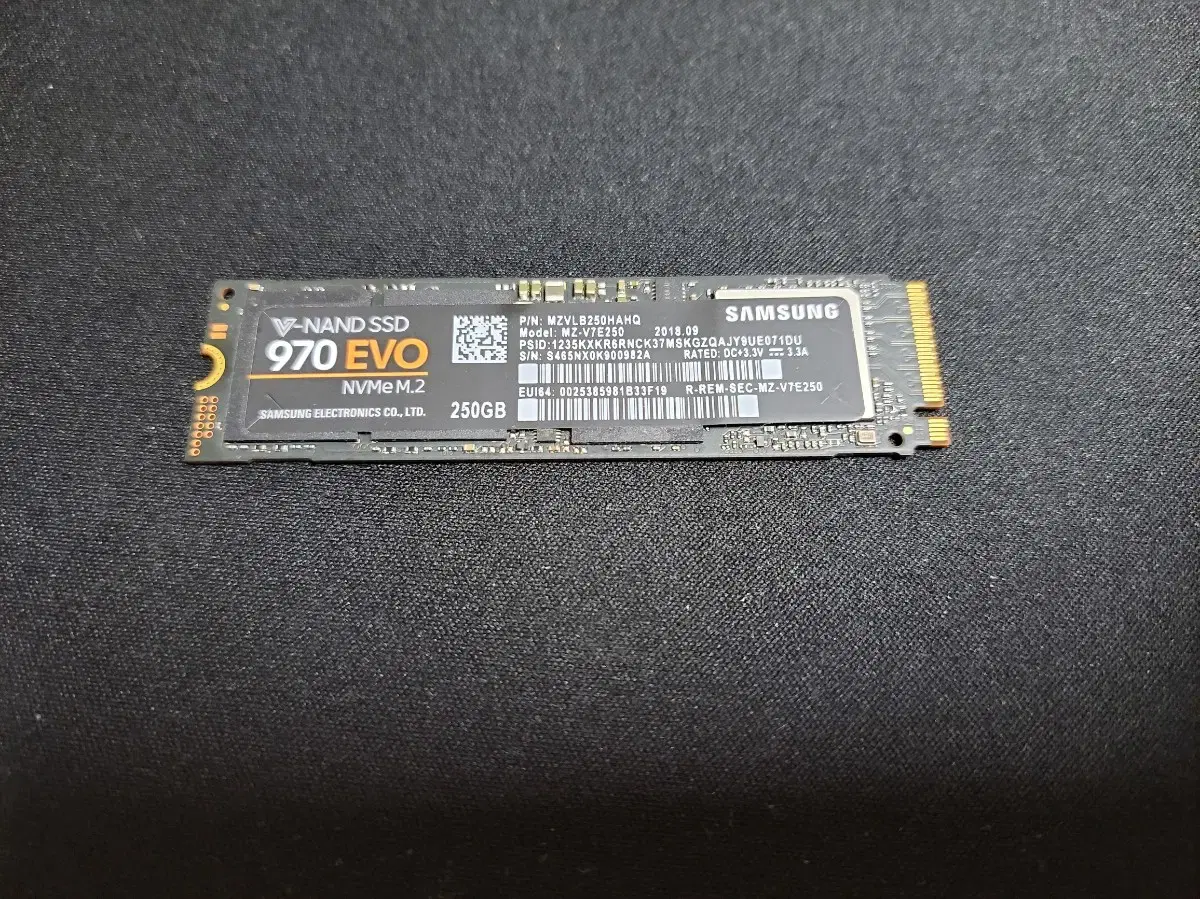 삼성 970 EVO NVME SSD 250GB