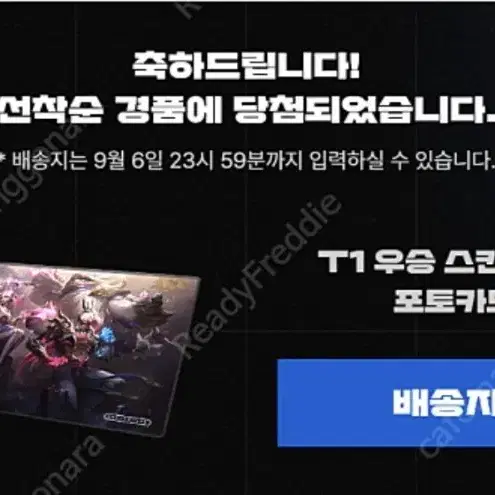 23 Worlds T1 우승 기념 장패드 + 단체&케리아 포토카드