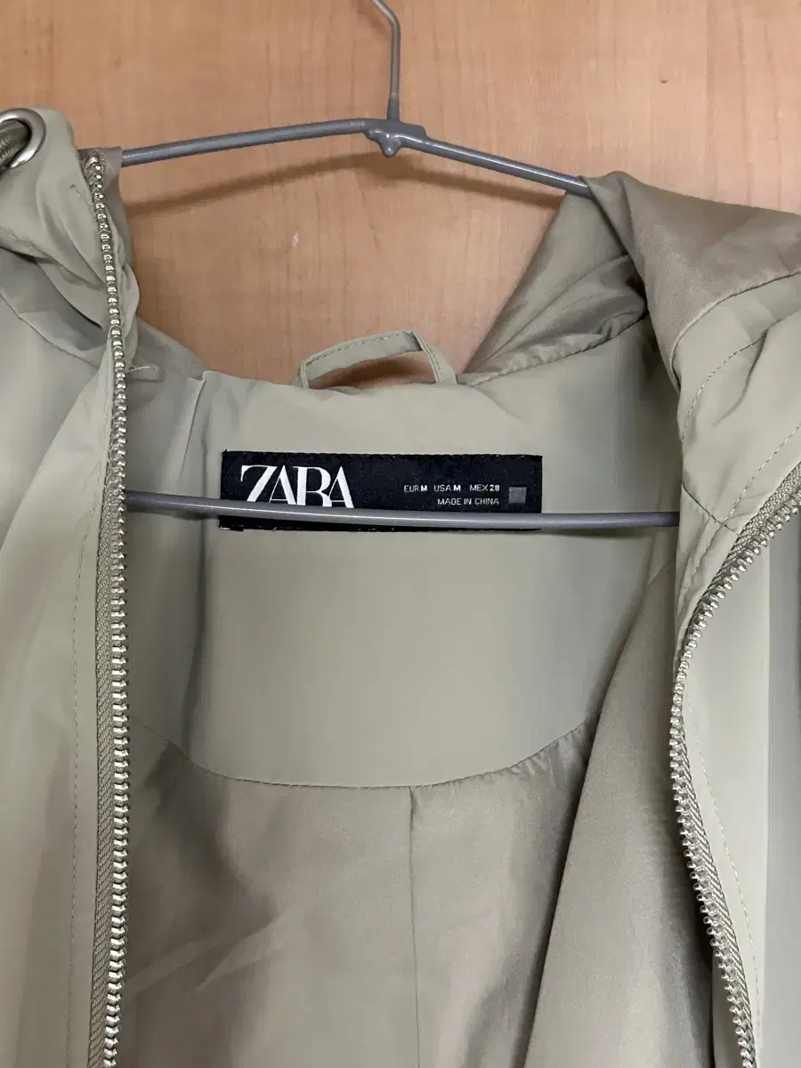 ZARA 자라 페이크 스웨이드 크롭 점퍼 후드집업