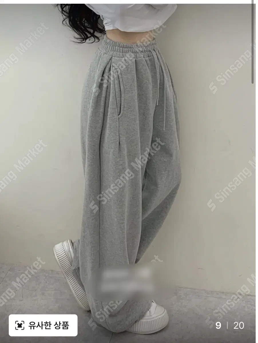 High quality*Discount sheepskin hip pintuck wide leg pants banded pants training girlfriend look